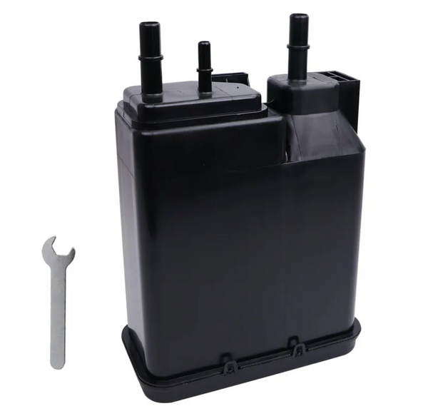 A plastic vapor canister