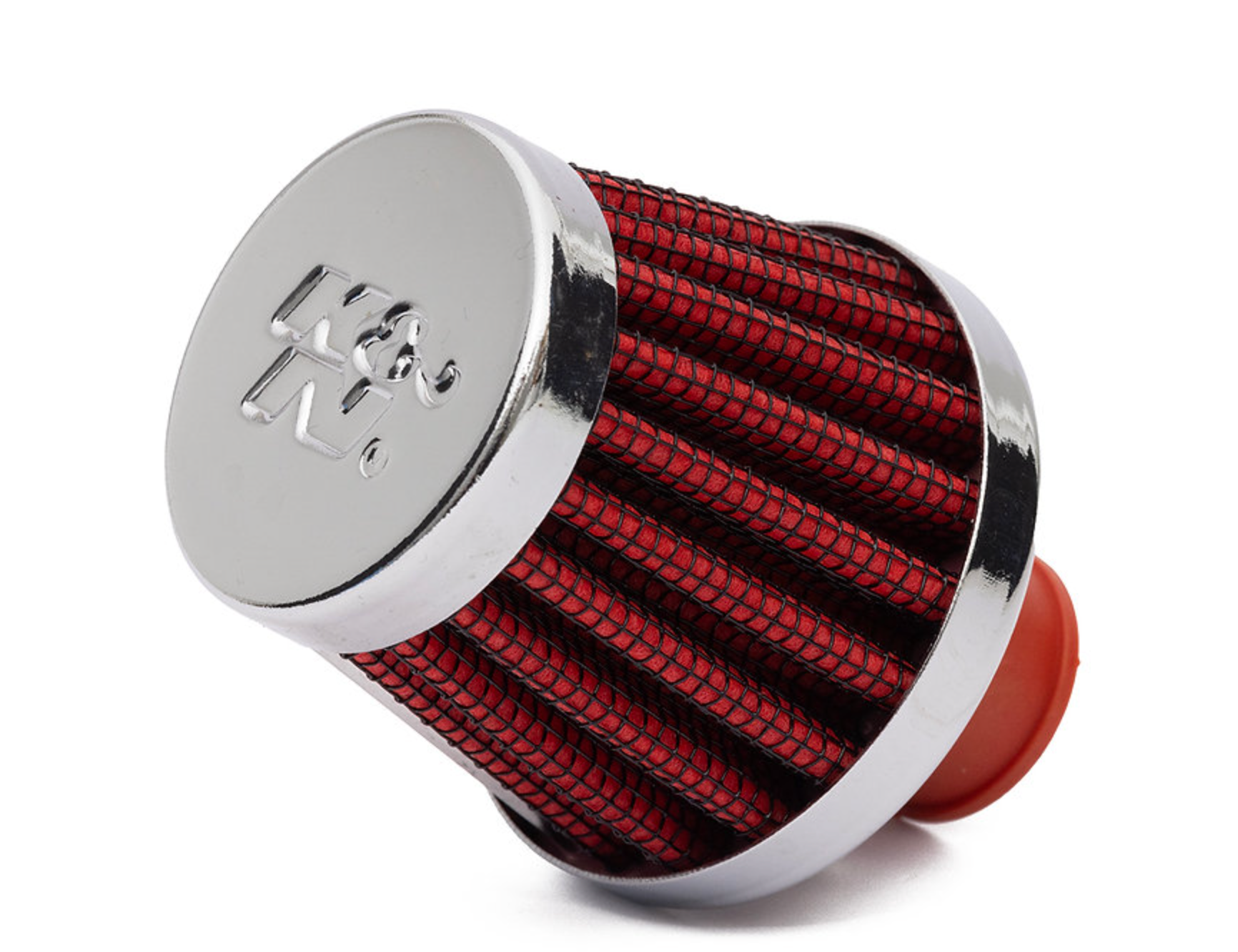 K&N slip-on vent filter for Vapor Trapper mounted on fuel system