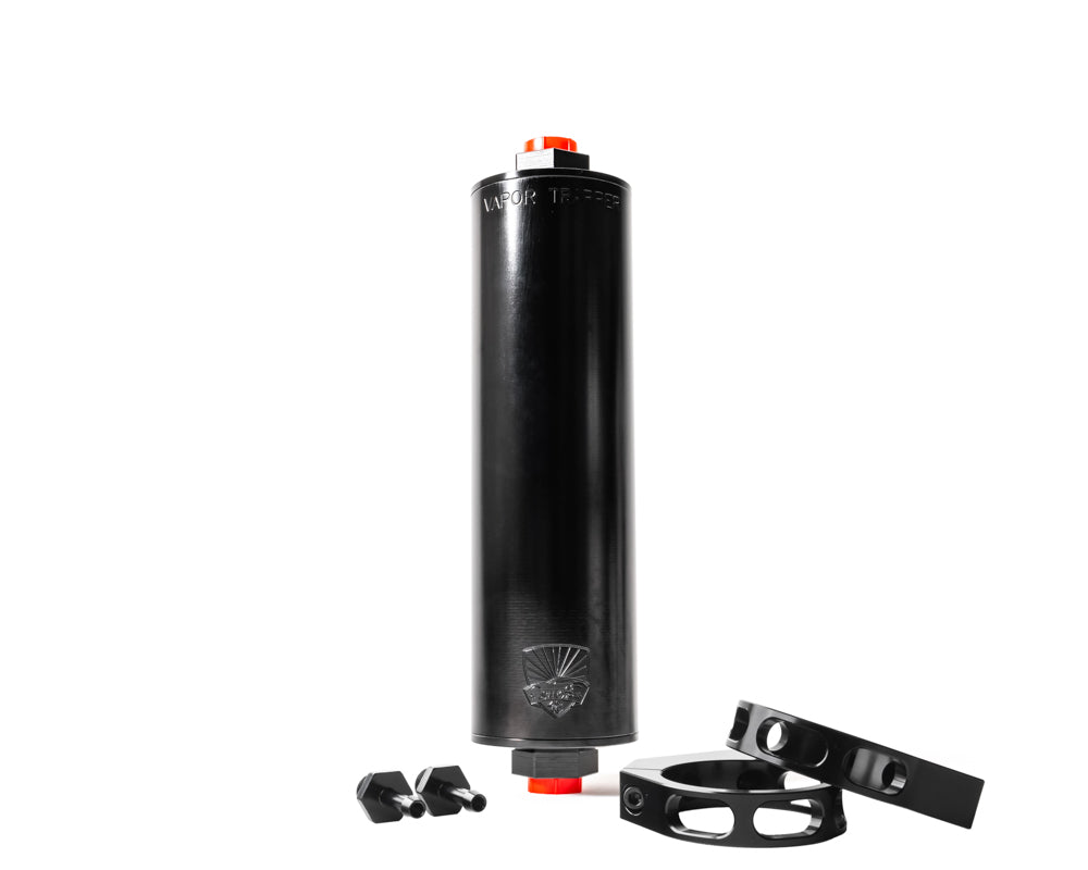 Premium Vapor Trapper combo kit with billet clamps - close-up detail