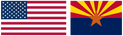 USA flag and Arizona flag — VaporCanister.com